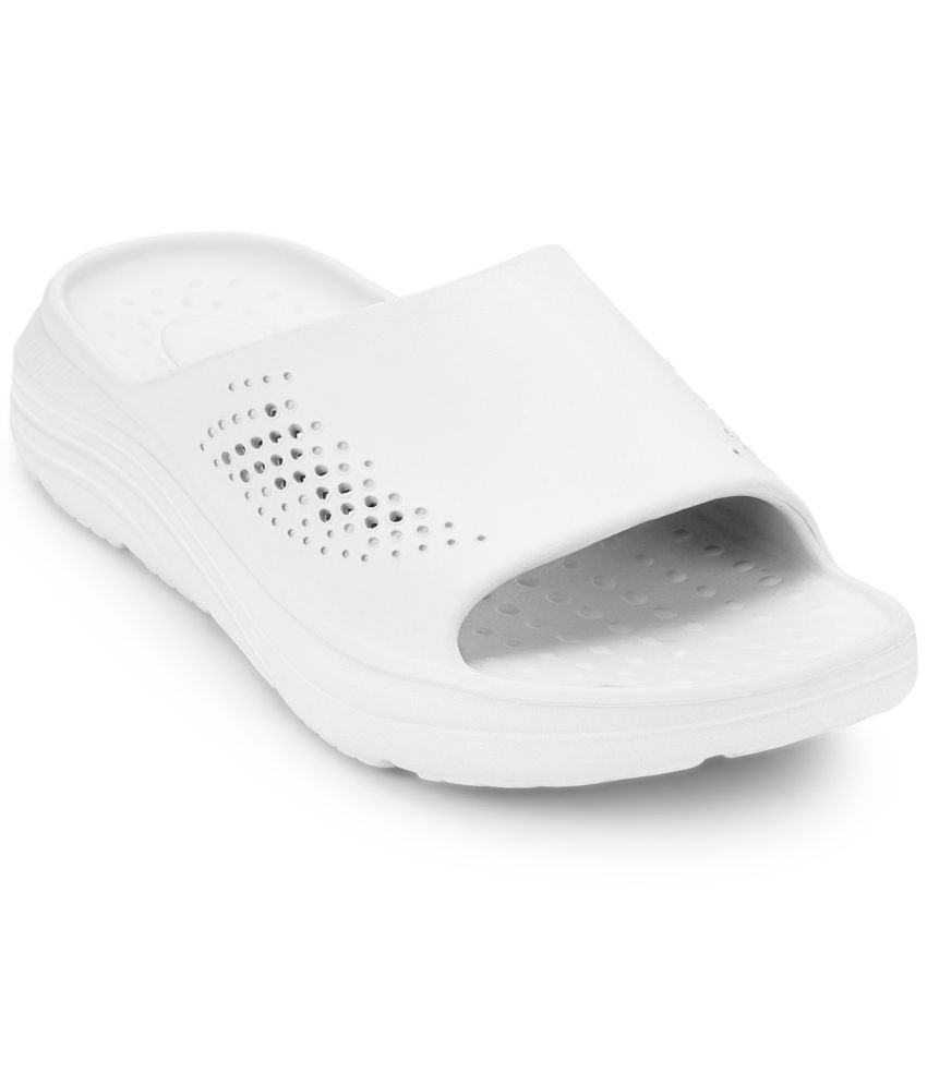     			HOPPA White Men's Slide Flip Flop