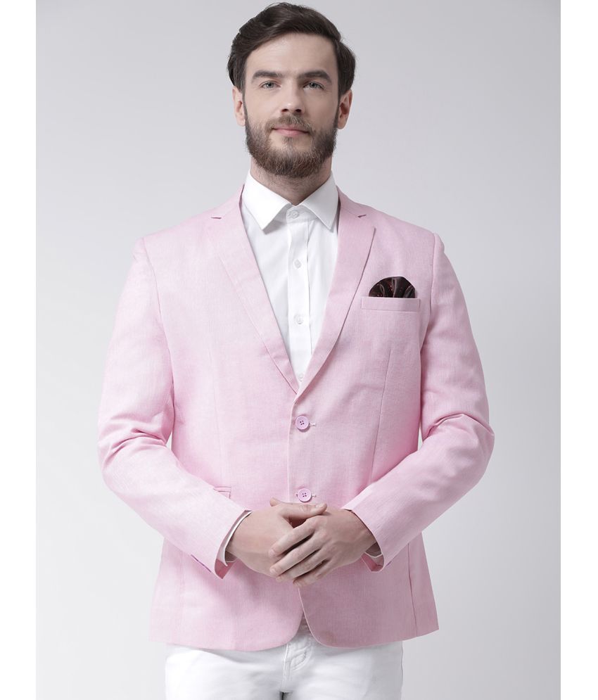     			Hangup Linen Men's Blazer - Pink ( Pack of 1 )