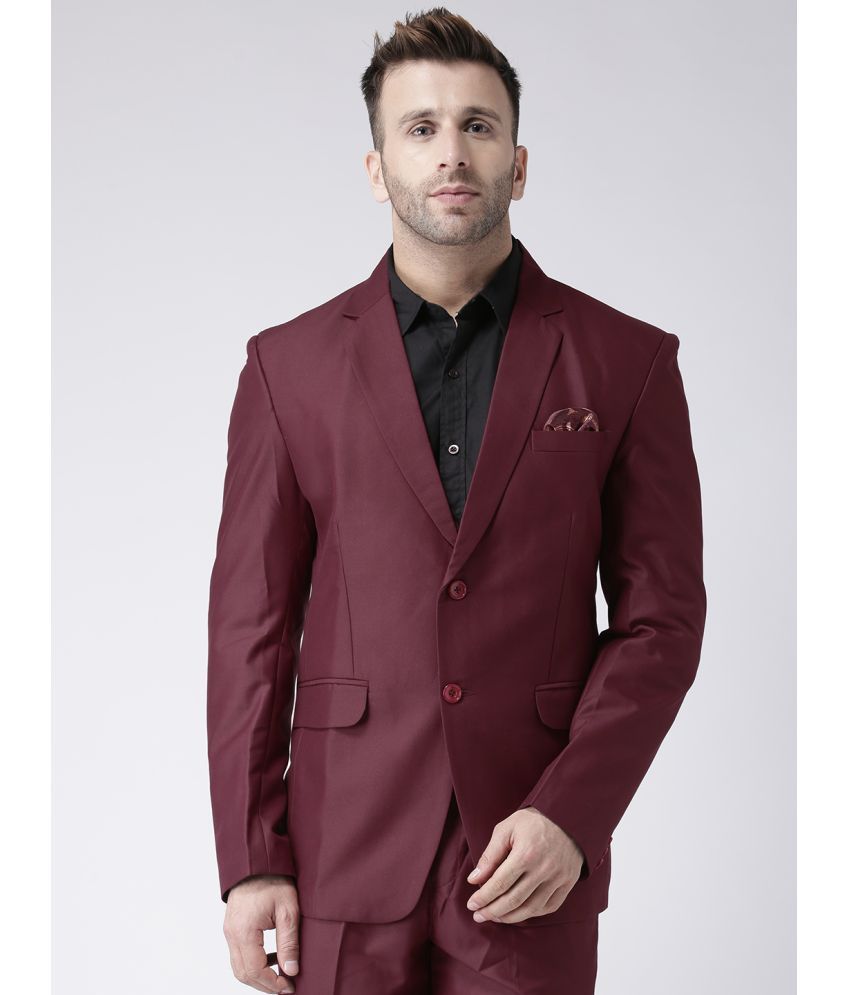     			Hangup Viscose Men's Blazer - Maroon ( Pack of 1 )