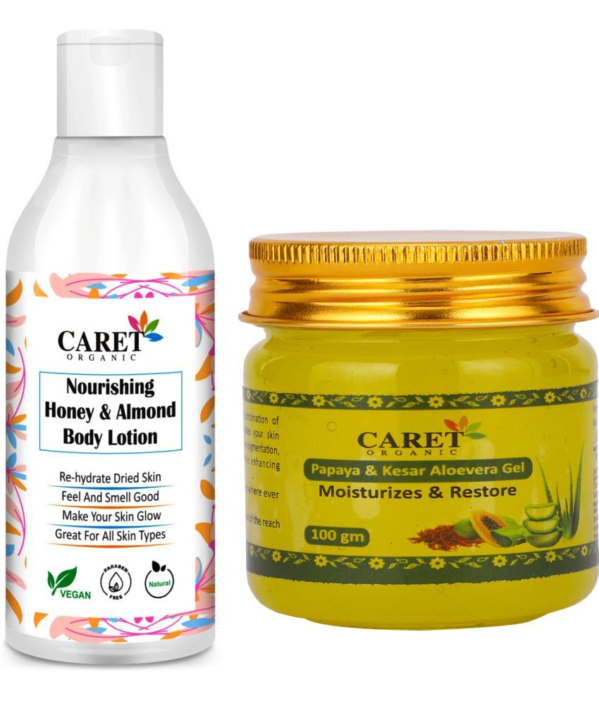     			Honey & Almond Body Lotion (250ml) AND Kesar & Papaya Aloevera Gel (100g) (2 Items in the set)