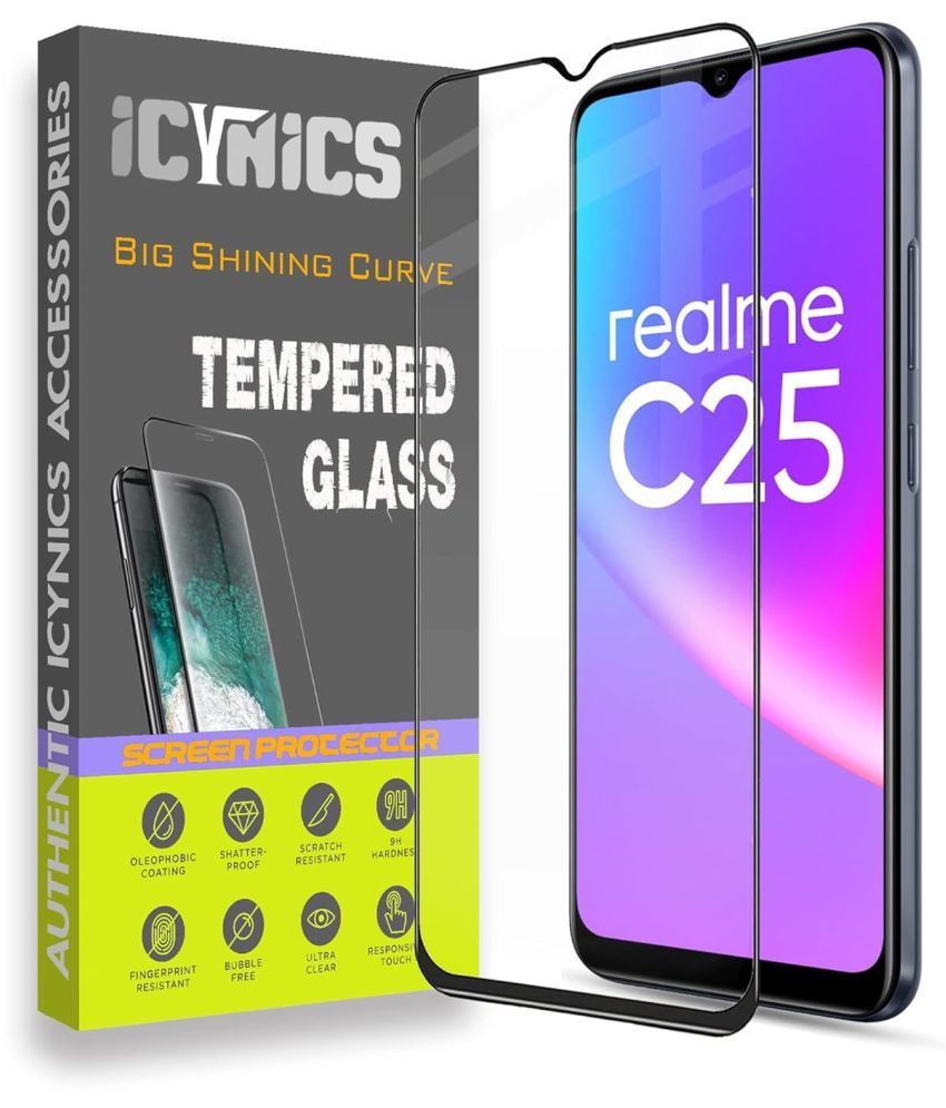     			Icynics Tempered Glass Compatible For Realme C25 ( Pack of 1 )