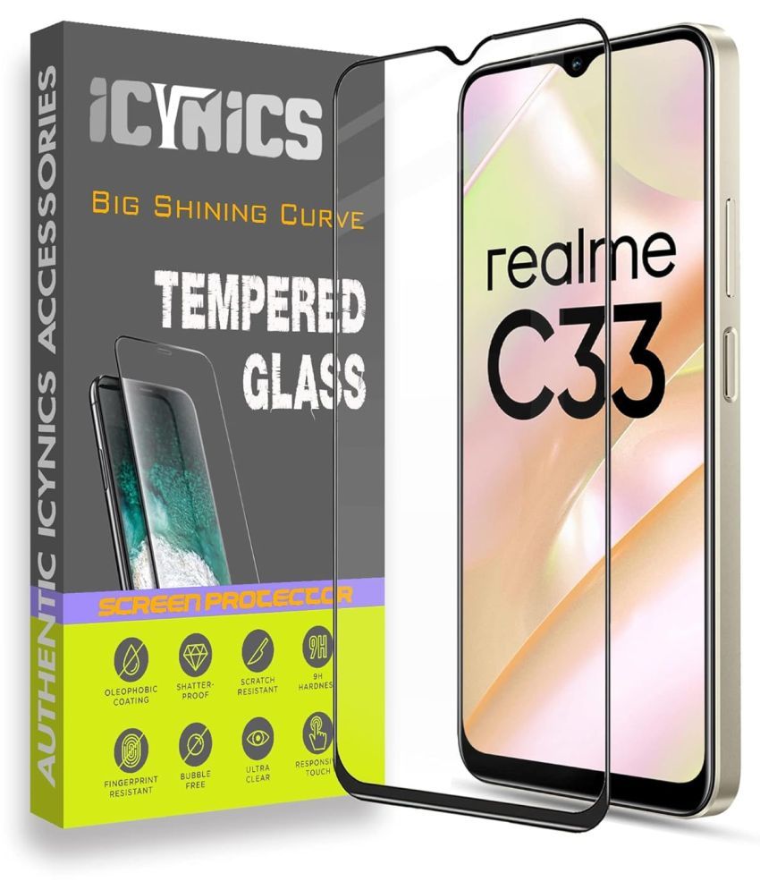     			Icynics Tempered Glass Compatible For Realme C33 ( Pack of 1 )