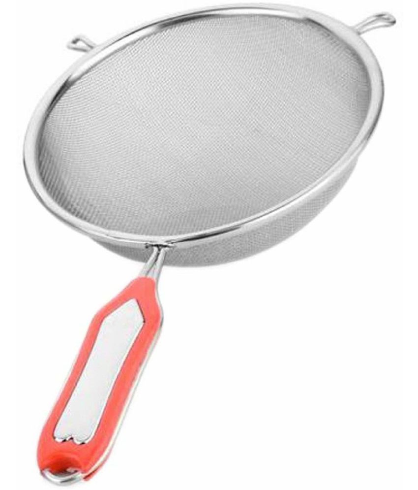     			Konquer TimeS Silver Steel Strainer ( Pack of 1 )