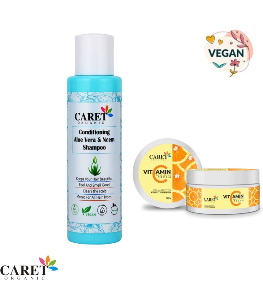     			Neem Aloe Vera Shampoo And Vitamin C Nourishing Cream-Cruelty Free-Sls Free (2 Items in the set)