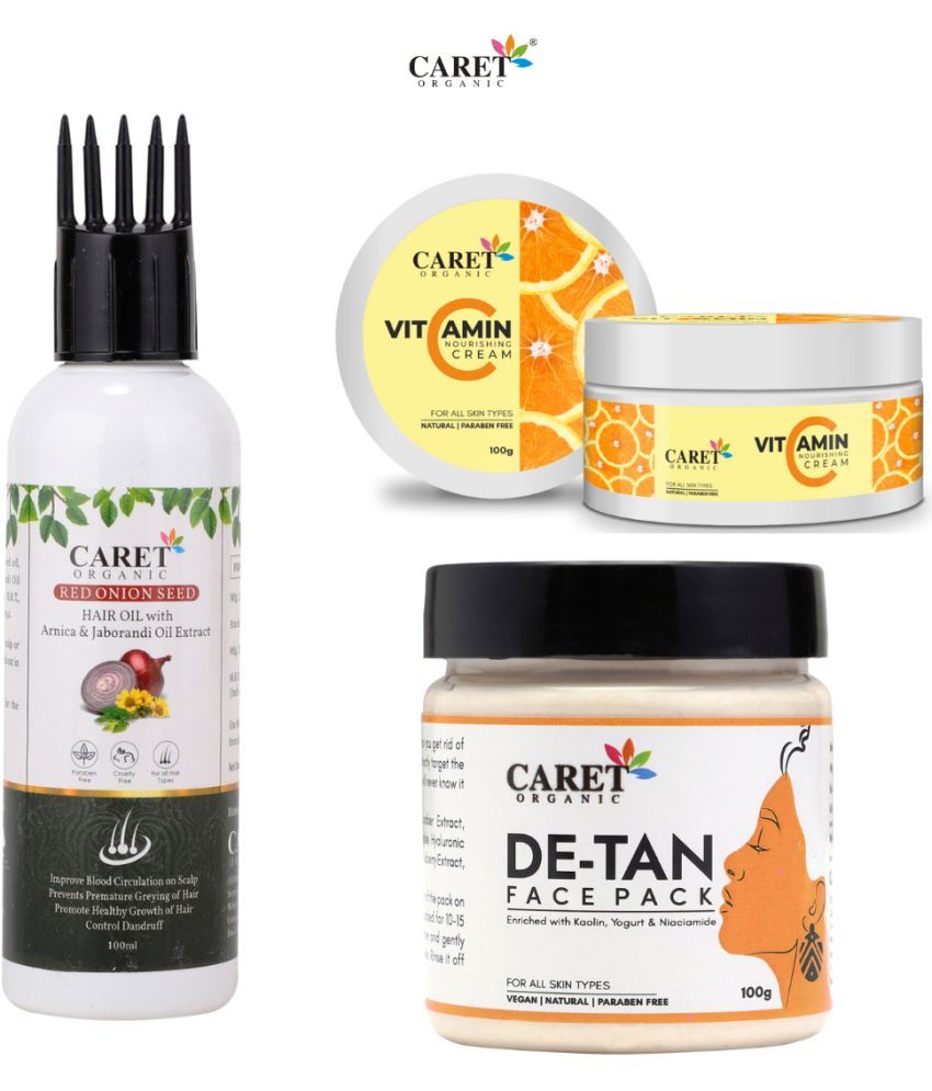     			Onion Seed Hair Oil And Detan Face Pack & Nourishing Vitamin C Cream (3 Items in the set)