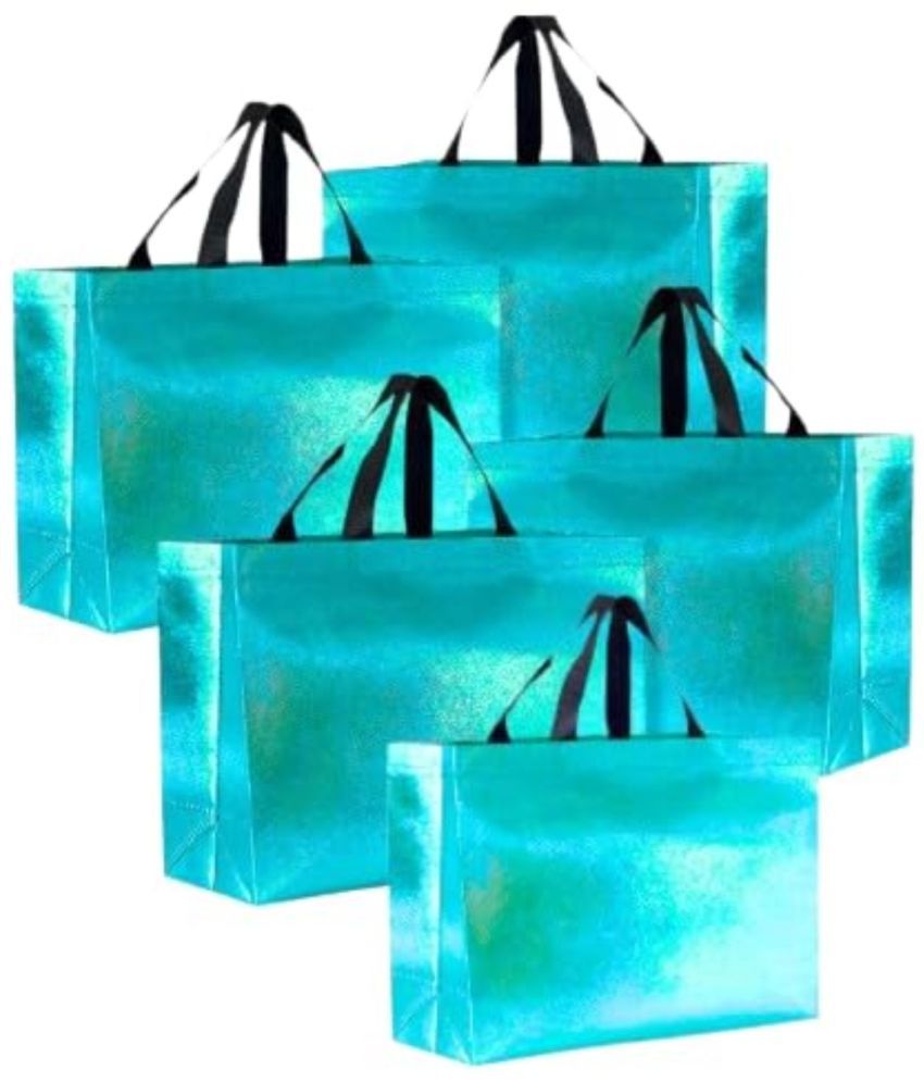     			PUFFSMART Blue Polyester Grocery Bag Pack of 1