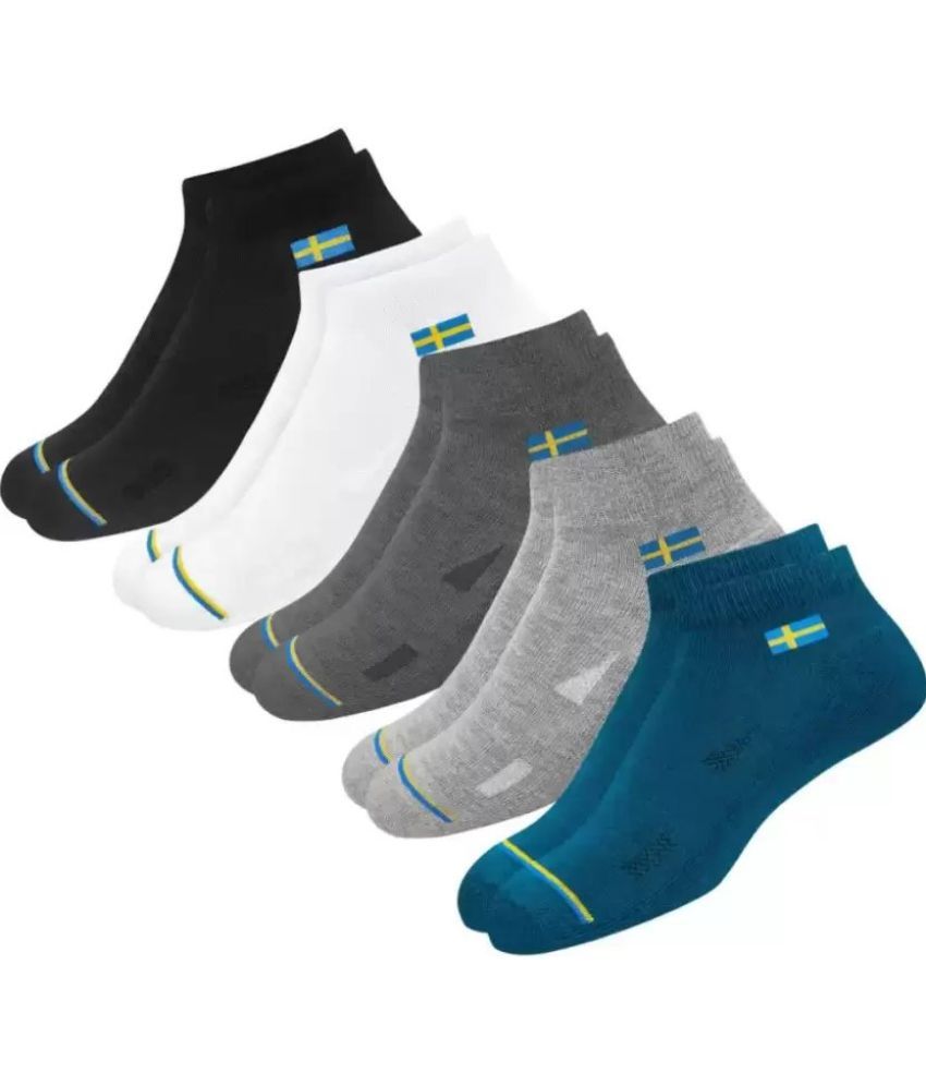     			Cavenders Pack of 5 Men's Cotton Blend Ankle Length Socks ( Multicolor 2 )