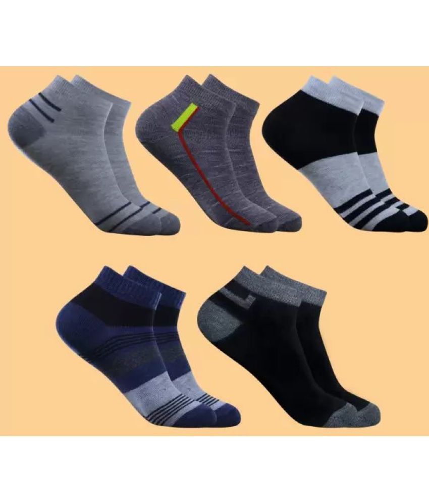     			Cavenders Pack of 5 Men's Cotton Blend Ankle Length Socks ( Multicolor 4 )