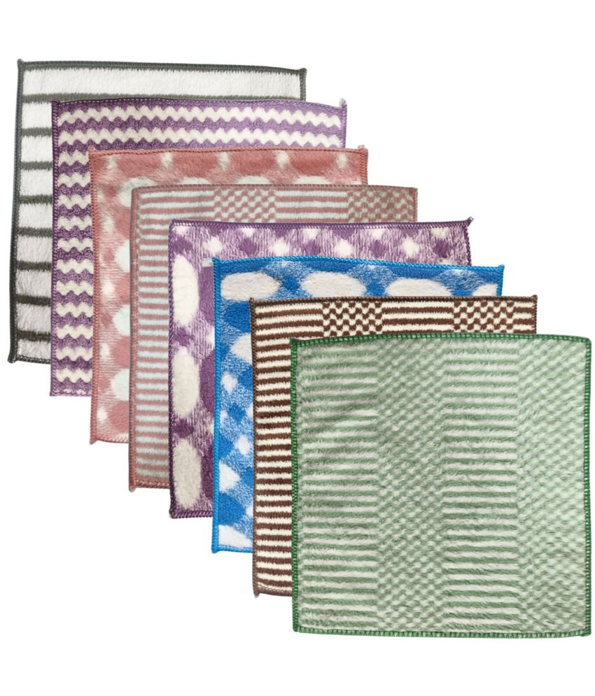     			Extra Soft and Super Absorbent Face Towel Handkerchief For Women (25 x 25 CM) Pack of 8