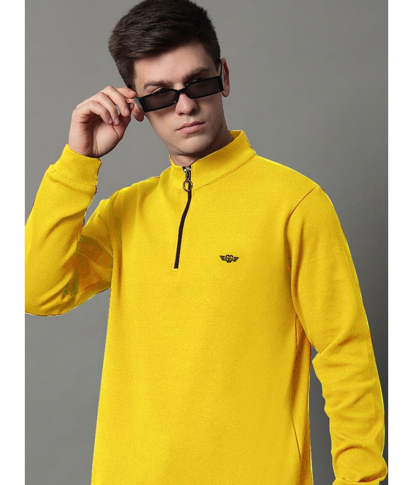     			GET GOLF Fleece High Neck Men's Sweatshirt - Yellow ( Pack of 1 )