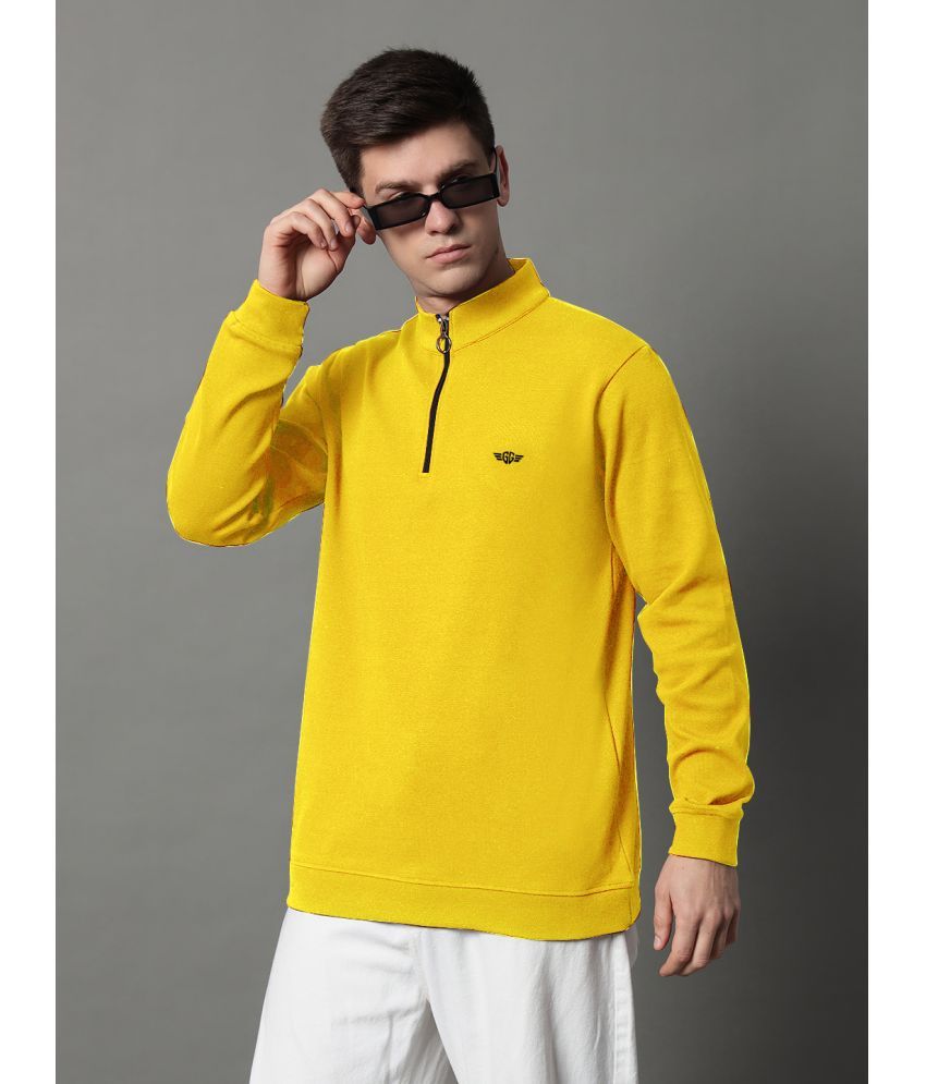     			GET GOLF Fleece High Neck Men's Sweatshirt - Yellow ( Pack of 1 )