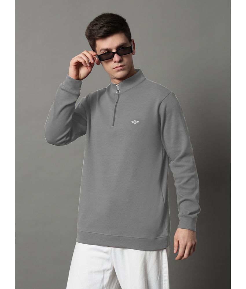     			GET GOLF Fleece High Neck Men's Sweatshirt - Grey ( Pack of 1 )