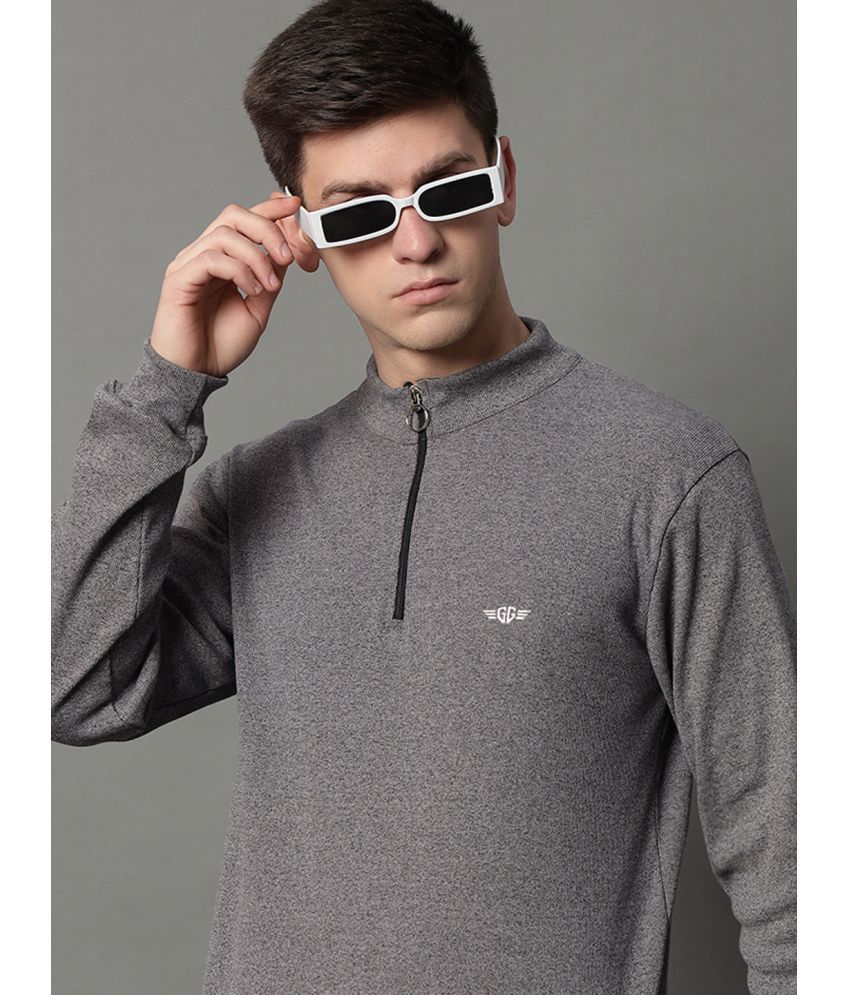     			GET GOLF Fleece High Neck Men's Sweatshirt - Grey ( Pack of 1 )