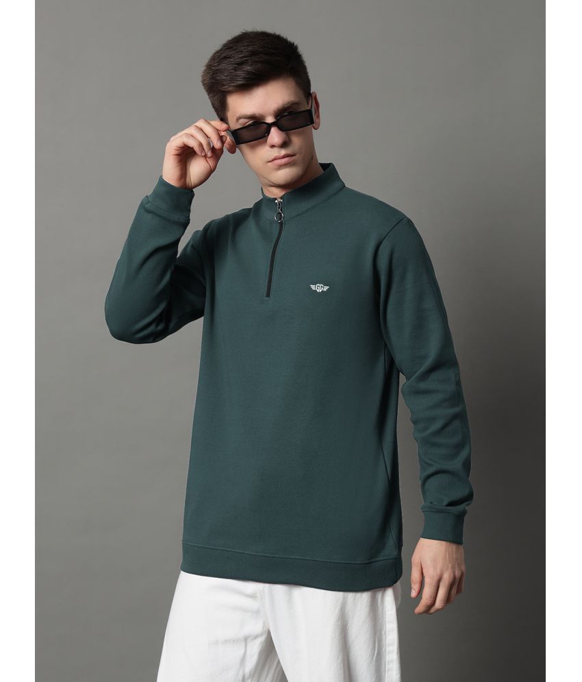     			GET GOLF Fleece High Neck Men's Sweatshirt - Green ( Pack of 1 )