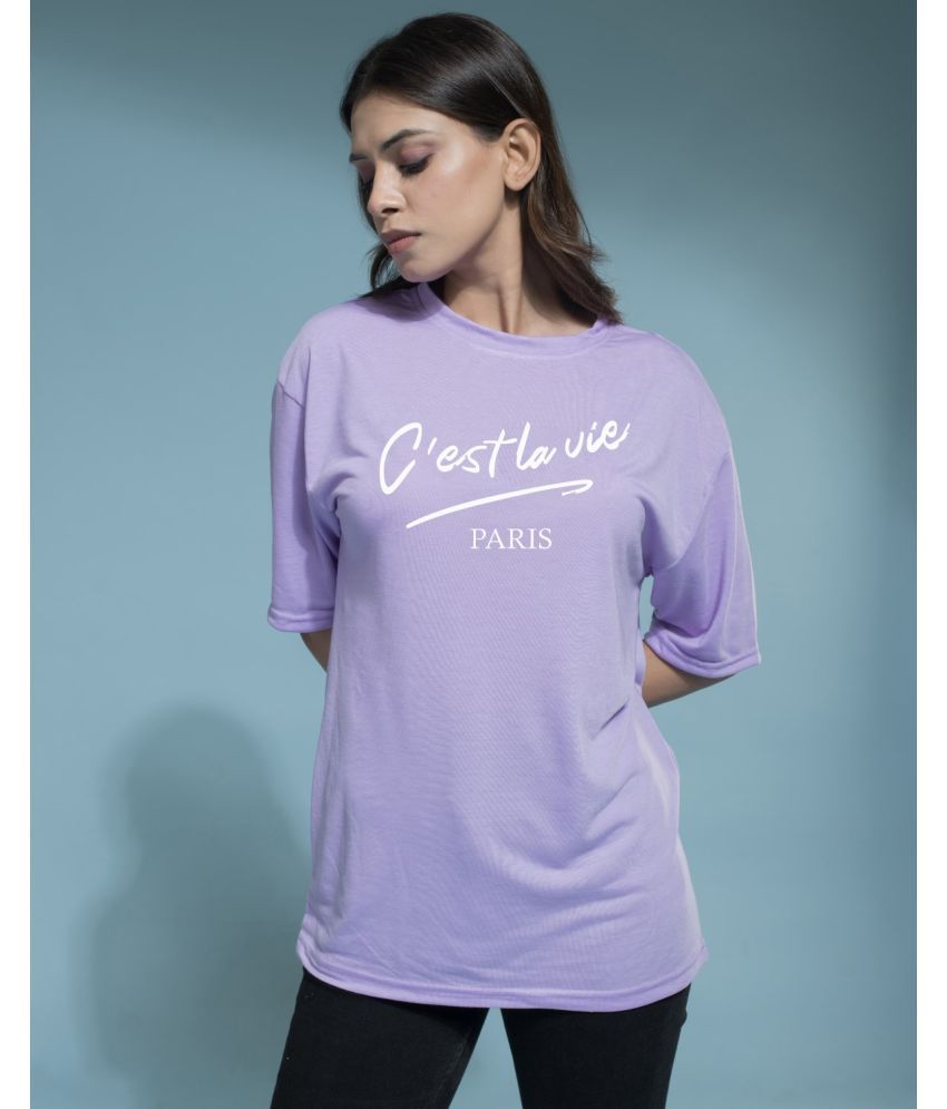     			Calm Down Pack of 1 Cotton Blend Women's T-Shirt ( Purple )