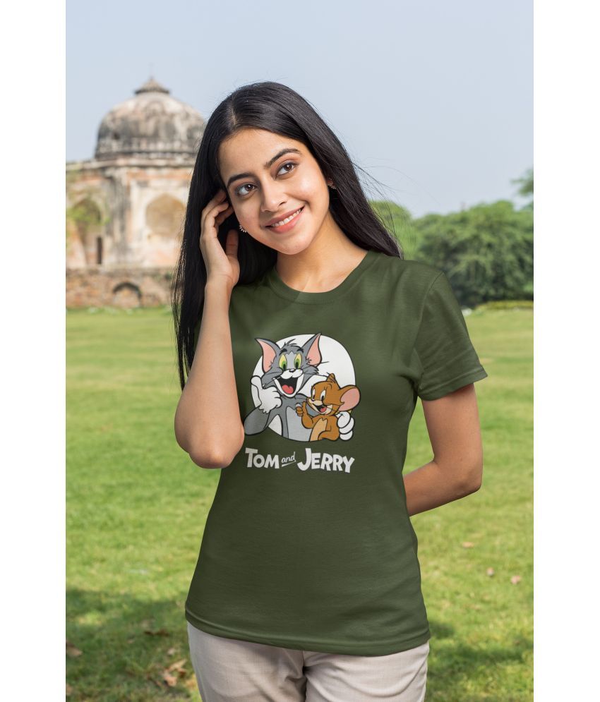     			Calm Down Pack of 1 Cotton Blend Women's T-Shirt ( Green )