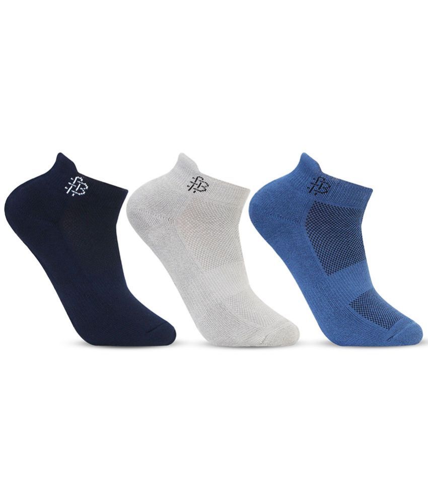     			Bonjour Retail Pack of 3 Men's Cotton Ankle Length Socks ( Multicolor )