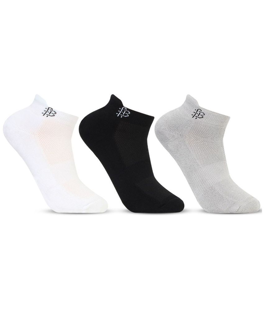     			Bonjour Retail Pack of 3 Men's Cotton Ankle Length Socks ( Multicolor )