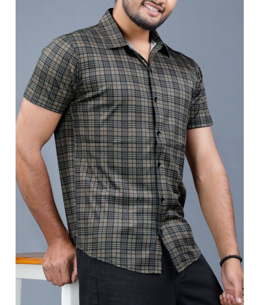     			Eyebogler Polyester Regular Fit Printed Half Sleeves Men's Casual Shirt - Black ( Pack of 1 )