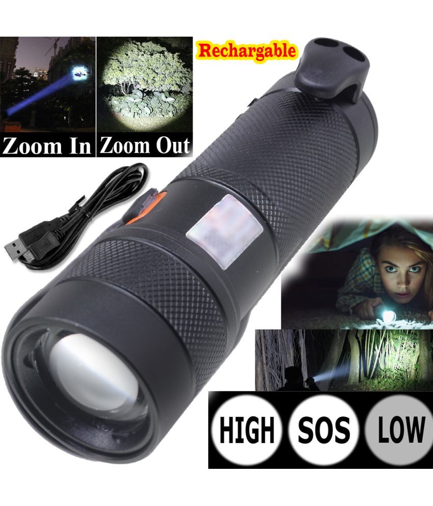     			JMALL - 5W Rechargeable Flashlight Torch ( Pack of 1 )