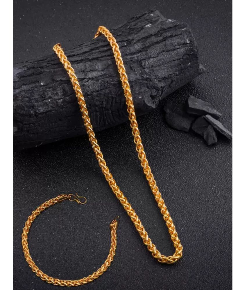     			Lyriss Gold Plated Brass Chain ( Pack of 1 )