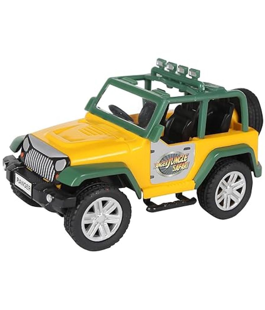     			Ranger Jungle Safari/Police Toy Car Made Of Non Toxic Plastic Safari Toy Police Jeep Pull Back Action Excellent Body Graphics.