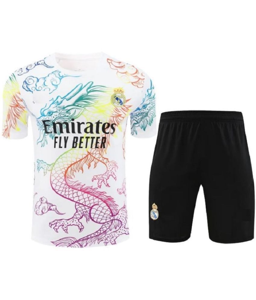     			Real Madrid pre-match training Wear Colorful Dragon Jersey+Shorts- StadiumEX