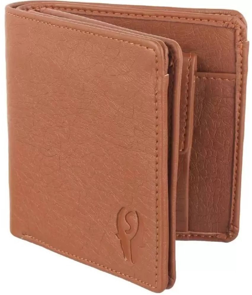     			samtroh Faux Leather Colorblock Men's Regular Wallet With 8 Slots For Card ( Tan , Pack of 1 )