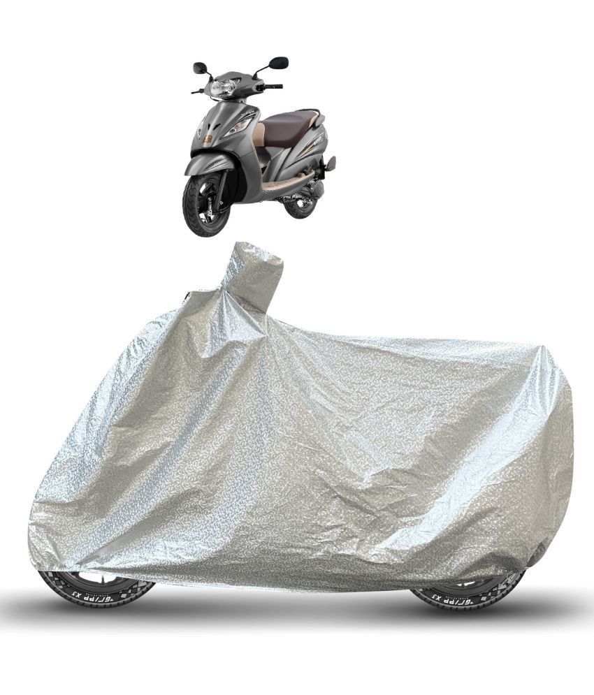     			Caronix Bike Body Cover for TVS Wego ( Pack of 1 ) , Silver