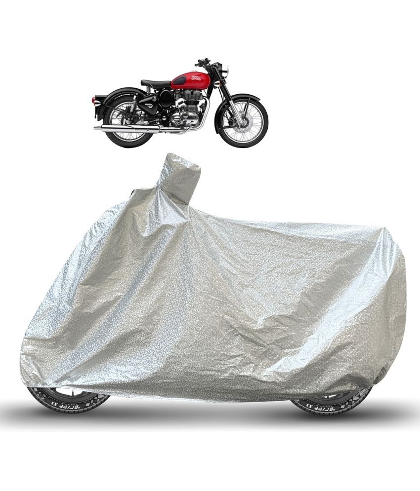     			Caronix Bike Body Cover for Royal Enfield Classic 350 ( Pack of 1 ) , Silver