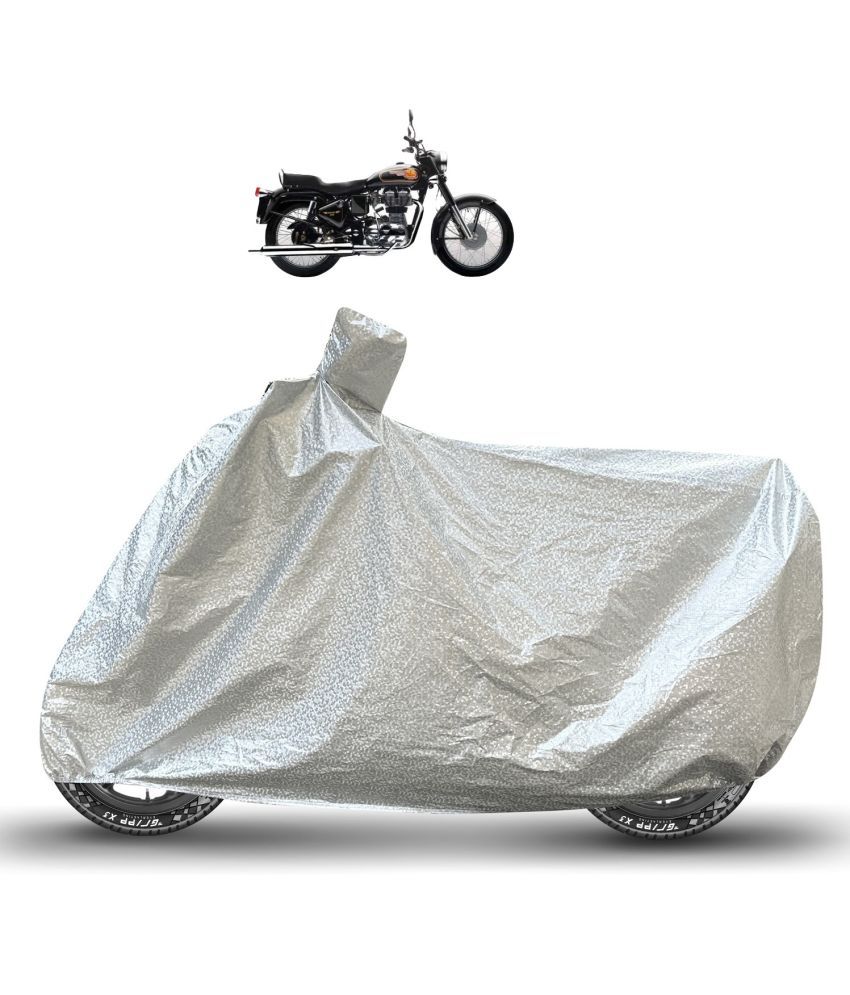     			Caronix Bike Body Cover for Royal Enfield Standard 350 ( Pack of 1 ) , Silver