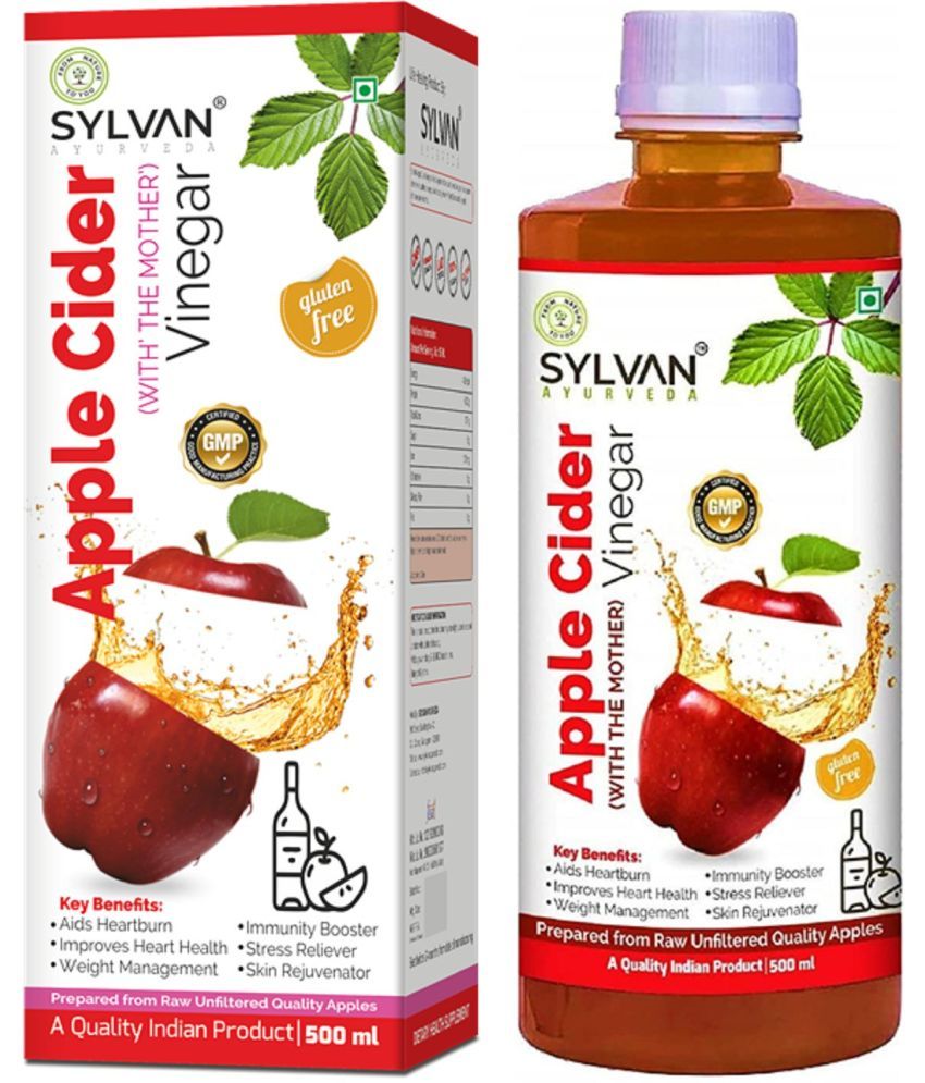     			SYLVAN AYURVEDA Apple Cider Vinegar - Raw, Unfiltered,Unpasteurized Premium Apple Cider Vinegar with 'The Mother' - 500ml Vinegar (500 ml)