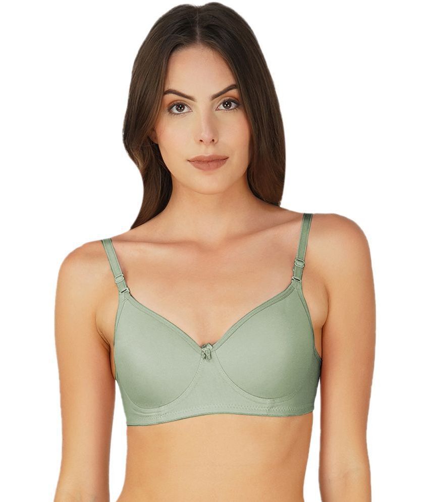     			Arc de Shapes Pack of 1 Cotton Blend Lightly Padded T-Shirt Bra For Women ( Green )