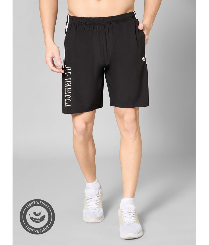     			Turnfit Black Polyester Men's Shorts ( Pack of 1 )