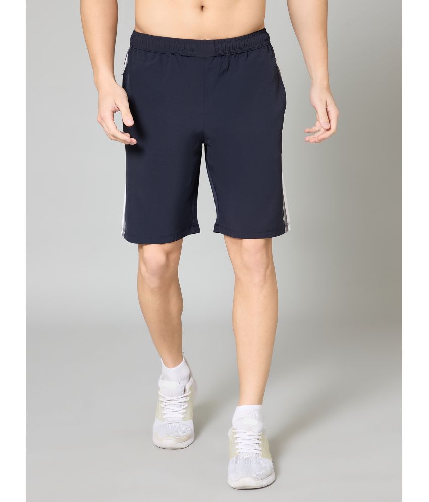     			Turnfit Dark Blue Polyester Men's Shorts ( Pack of 1 )