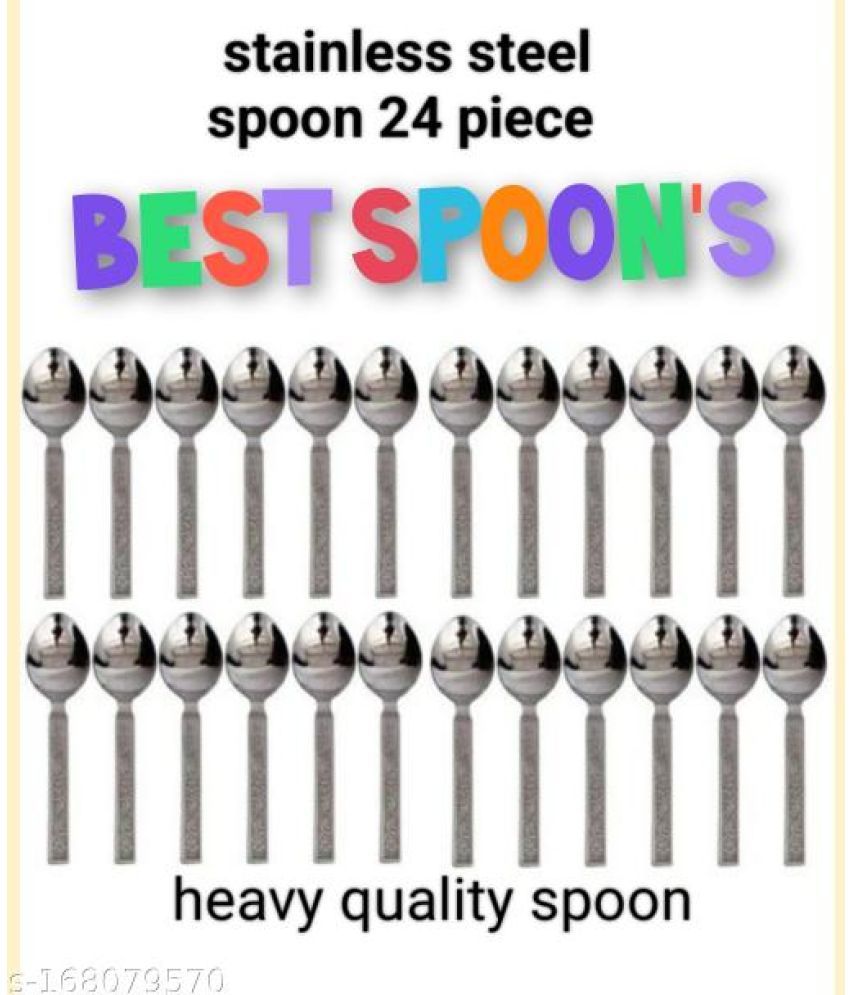     			BLUENIN Kitchen Product Stainless Steel Baby Spoon Silver ( Pack of 24 )