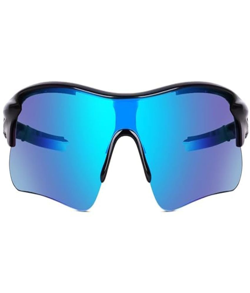     			Bayberry Blue Rectangular Sunglasses ( Pack of 1 )