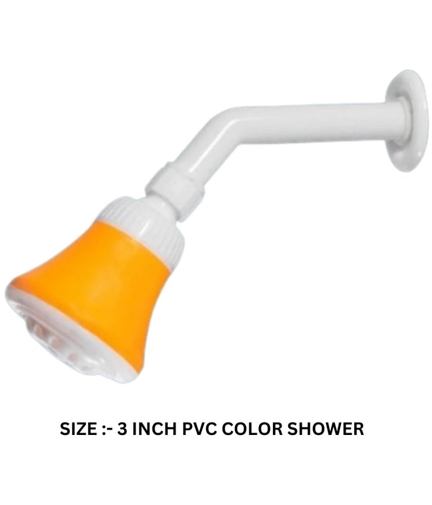     			Cossimo 3" PVC Orange Deluxe Shower with 7" Arm Plastic (ABS) Overhead Shower