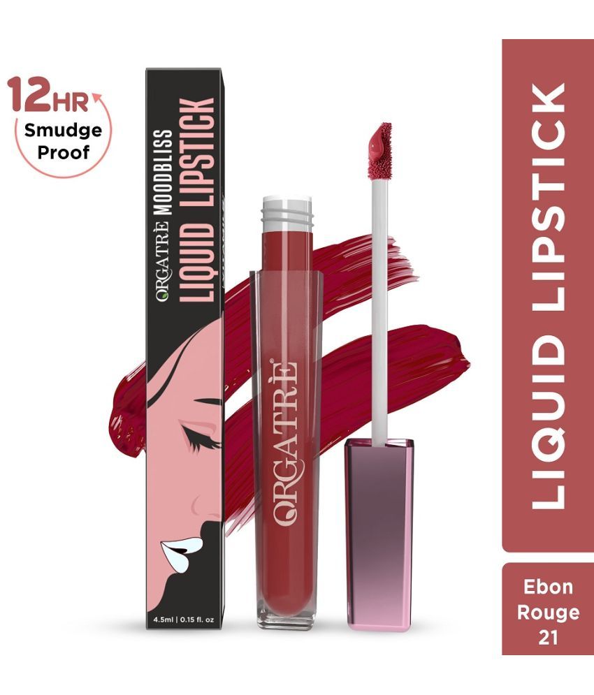     			ORGATRE Deep Maroon Glossy Lipstick 4.5 ml