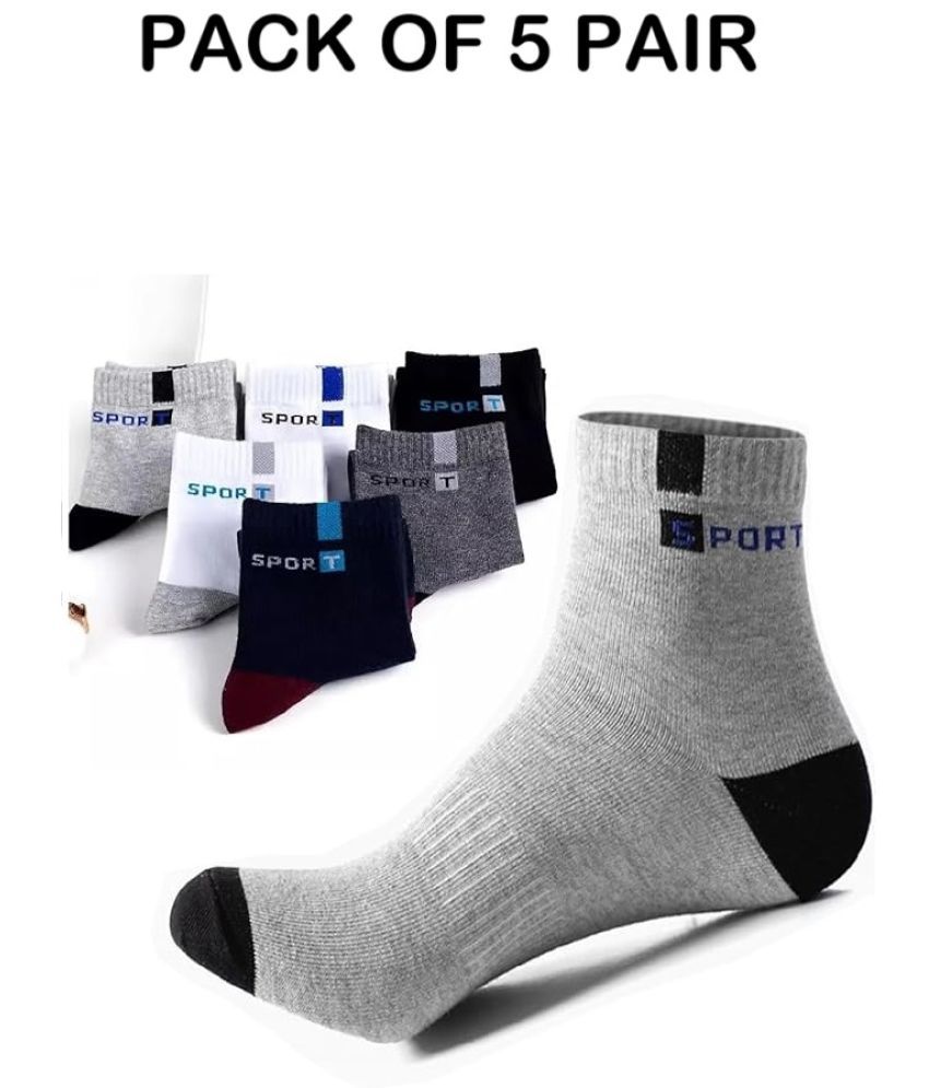     			OTC Pack of 5 Men's Cotton Ankle Length Socks ( Multicolor )