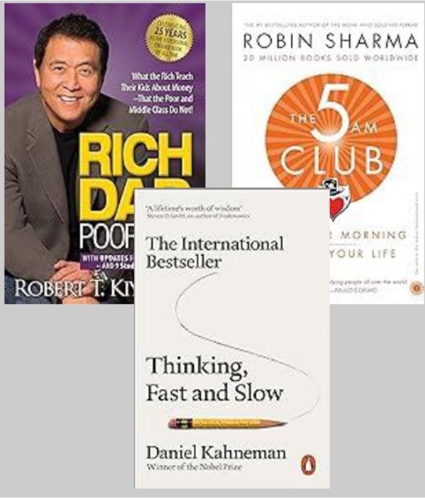     			Rich Dad Poor Dad + The 5 Am Club + Thinking, Fast and Slow