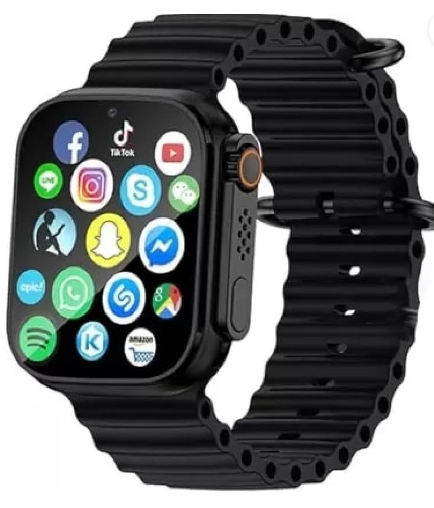     			Truetag AMOLED BT Calling Smart Watch with Silicone Strap Upto 1-2 days Backup ( Black )