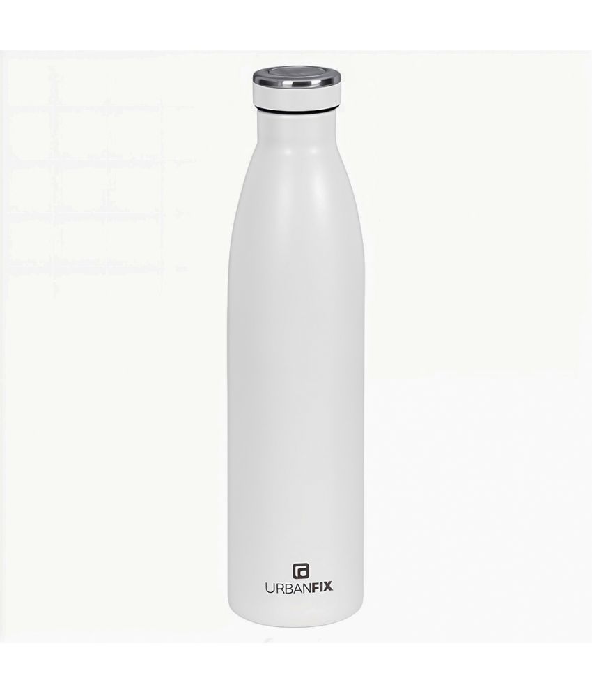     			Urbanfix Water Bottle Reusable Water Bottle - 750ml White Steel Water Bottle 750 mL ( Set of 1 )