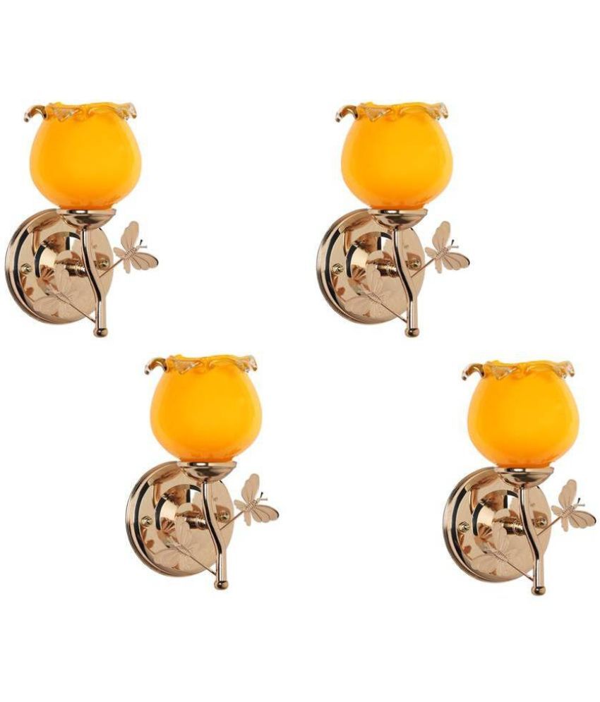     			VAGalleryKing Yellow Up Light Wall Lamp ( Pack of 4 )