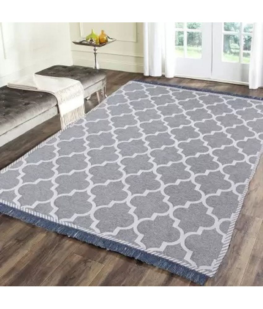     			Zesture Gray Chenille Carpet Abstract 4x6 Ft