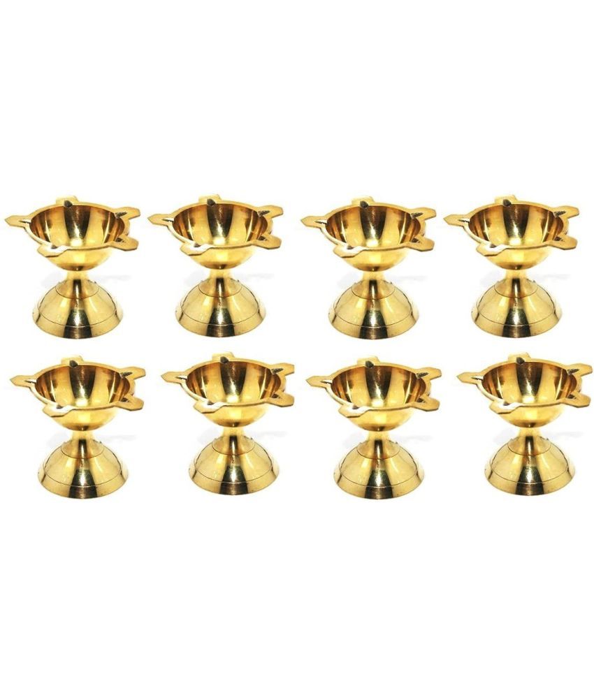     			FASHION BIZZ Brass Diwali Diya - Pack of 8