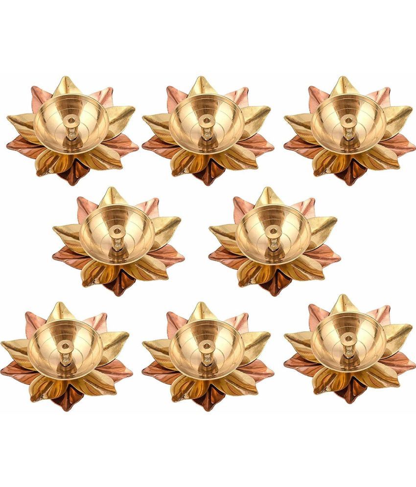     			FASHION BIZZ Brass Table Diya - Pack of 8