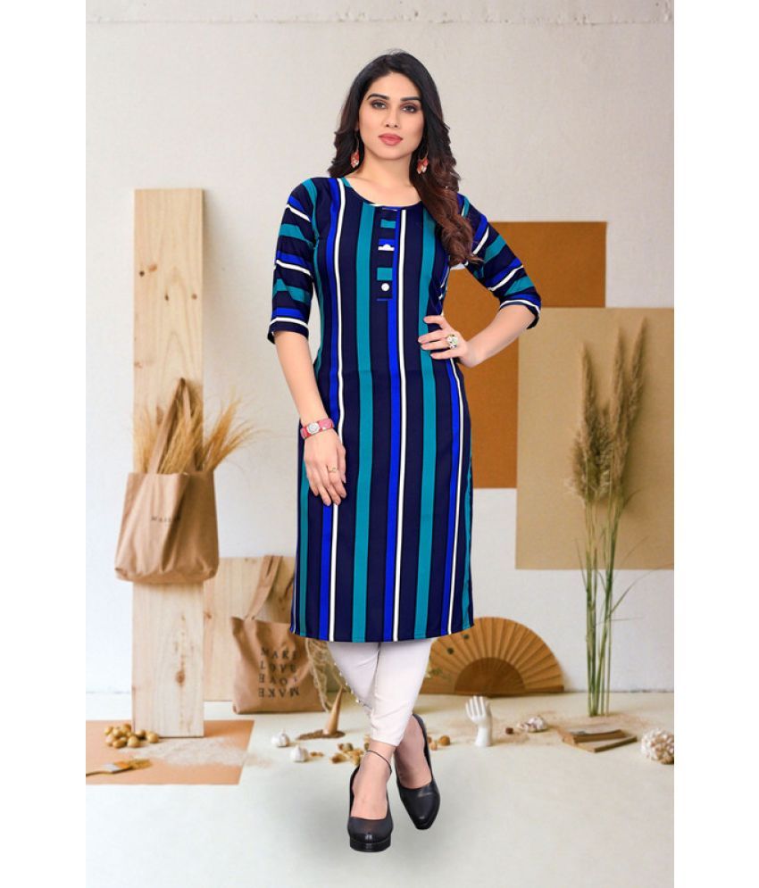     			KETAKI FASHION Pack of 1 Crepe Printed Straight Women's Kurti - ( Multicolor )