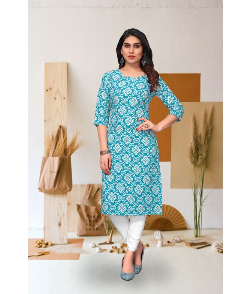     			KETAKI FASHION Pack of 1 Crepe Printed Straight Women's Kurti - ( Multicolor )