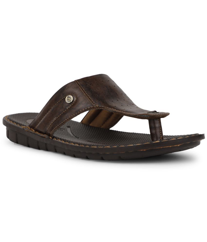     			Bata Brown Men's Thong Flip Flop